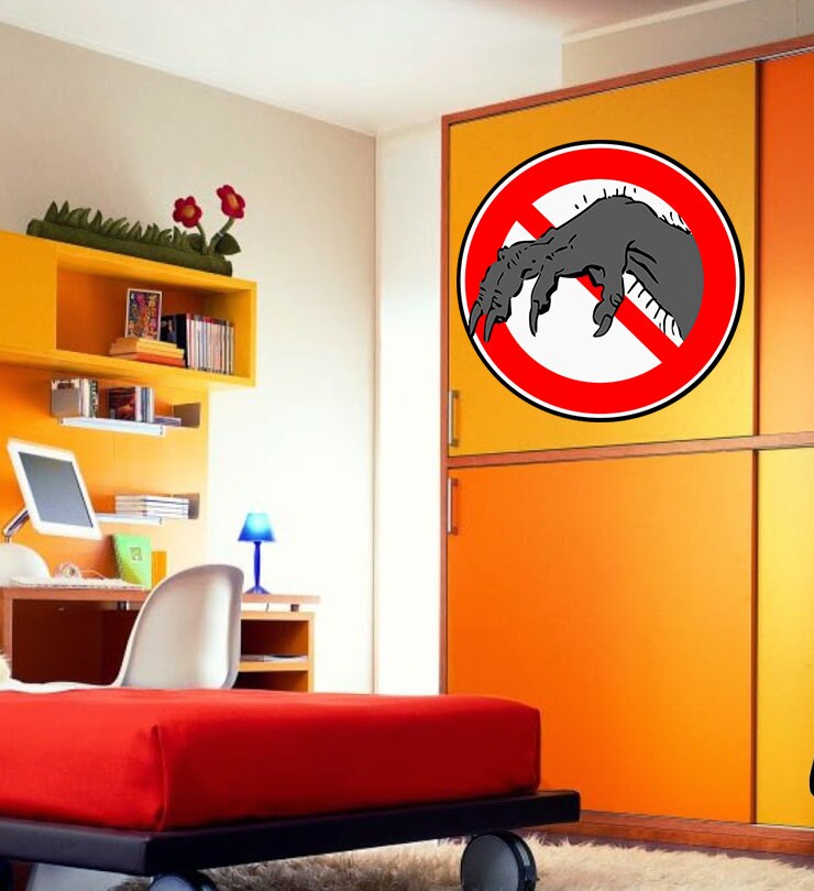 Zombie Stop Sign Decal, Zombie Stop Sign Sticker, Zombie Stop Sign Wall Decor