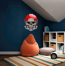 Load image into Gallery viewer, Skull in Football Helmet Decal, Skull in Football Helmet Sticker, Skull in Football Helmet Wall Decor