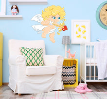 Load image into Gallery viewer, Cute Cupid Decal, Cute Cupid Sticker, Cute Cupid Room Decor