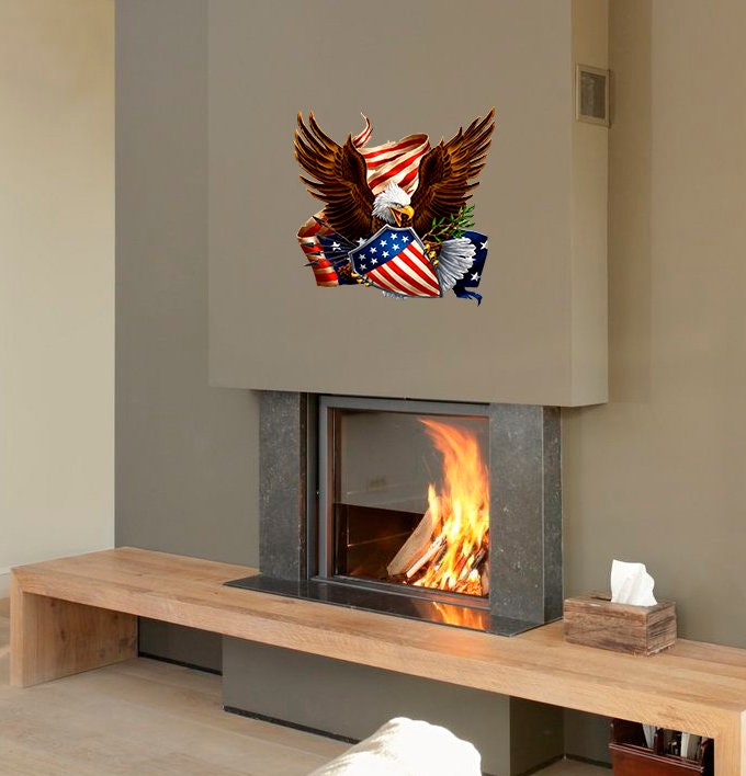 Bald Eagle US Symbol Decal, Bald Eagle US Symbol Sticker, Bald Eagle US Symbol Wall Decor