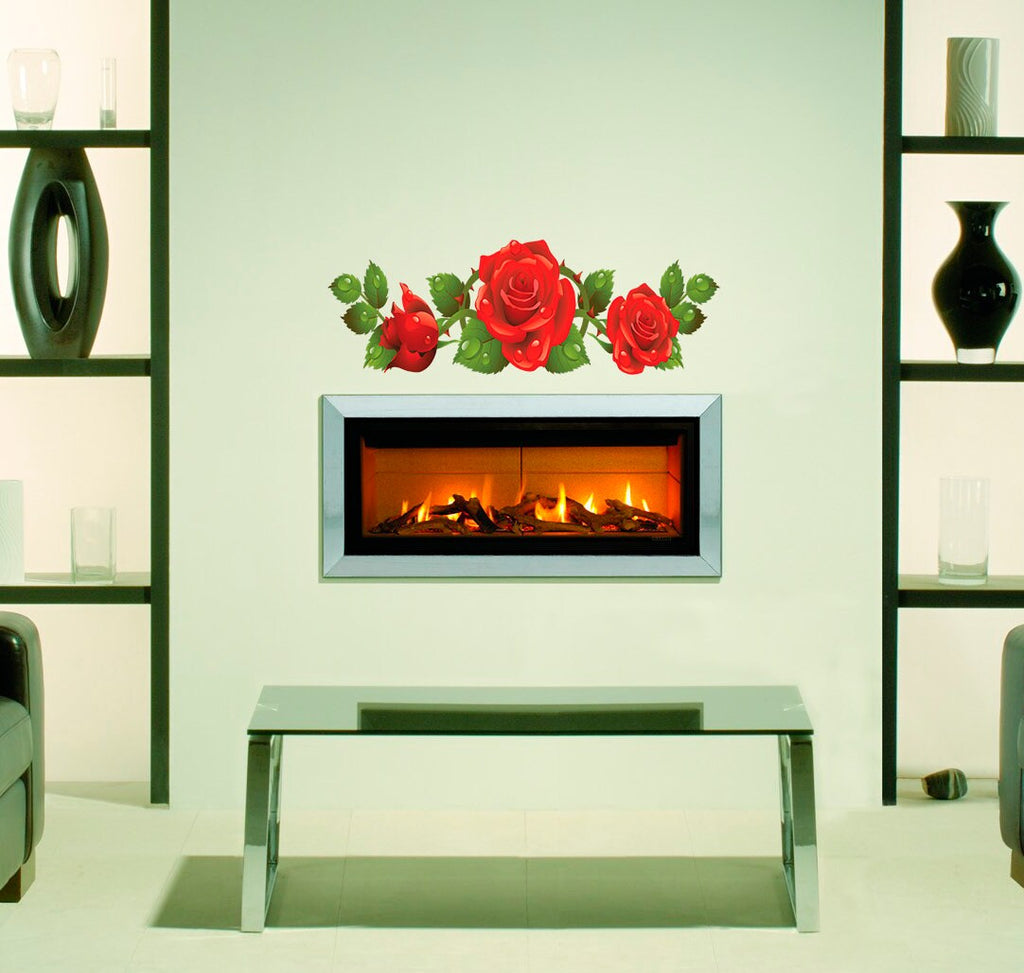 Roses Decal, Roses Sticker, Roses Wall Decor