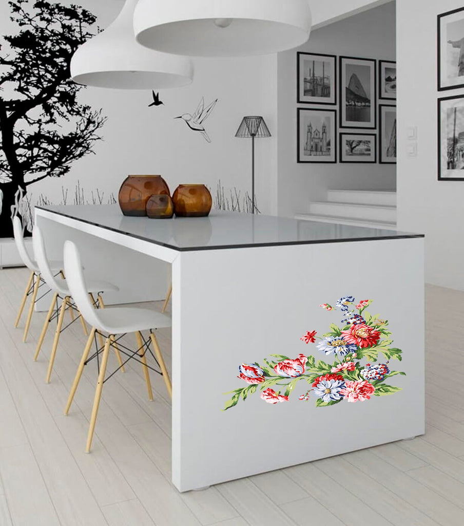 Flowers Sticker, Kitchen Decor, Living Room Wall Decor