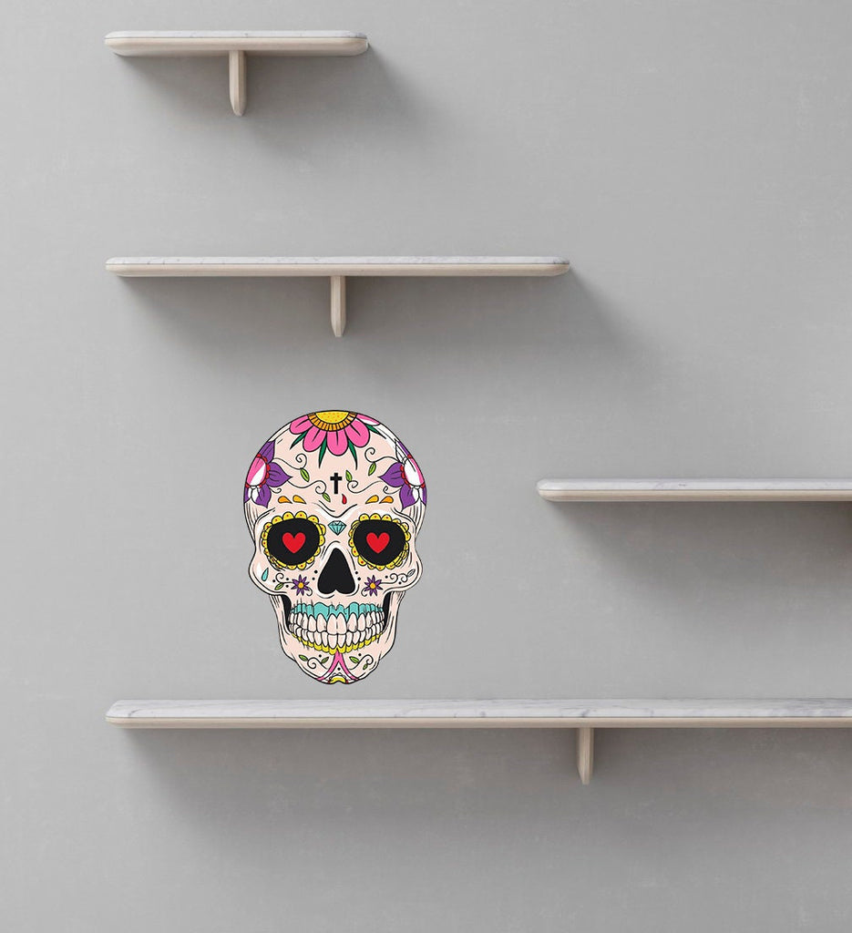 Mexican Skull Decal, Mexican Skull Sticker, Mexican Skull Wall Art