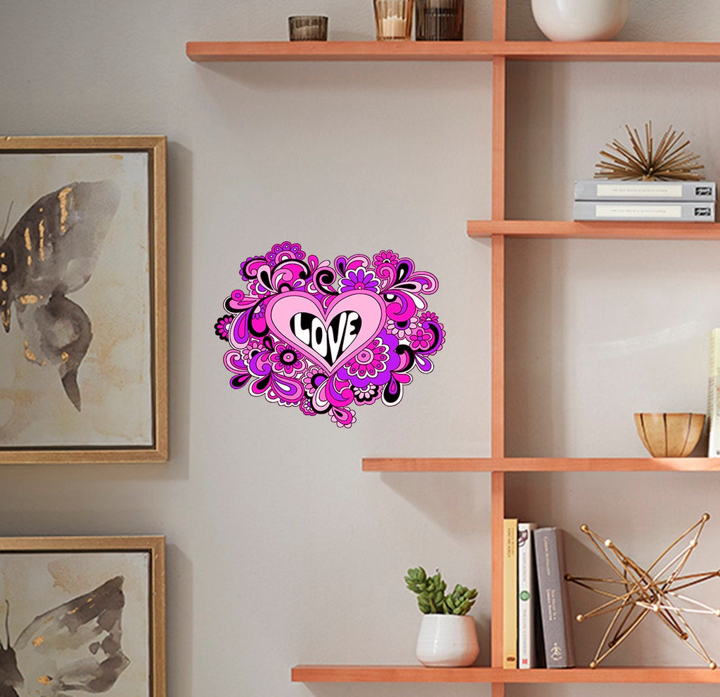 Hippy Love Decal, Hippy Love Sticker, Make Love Not War Decor