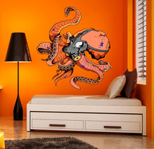 Load image into Gallery viewer, Masked Octopus Decal, Masked Octopus Sticker, Masked Octopus Wall Decor