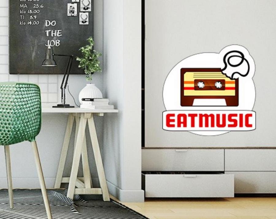 Audio Cassette Wall Decal, Audio Cassette Wall sticker, Audio Cassette wall decor, Audio Cassette Wall Art