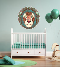 Load image into Gallery viewer, Boho Lion Wall Decal, Boho Lion Wall sticker, Boho Lion wall decor, Boho Lion Wall Art