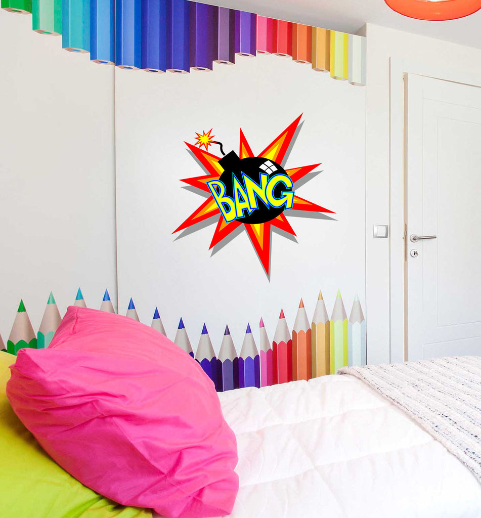Bomb Bang Decal, Bomb Bang sticker, Bomb Bang wall decor