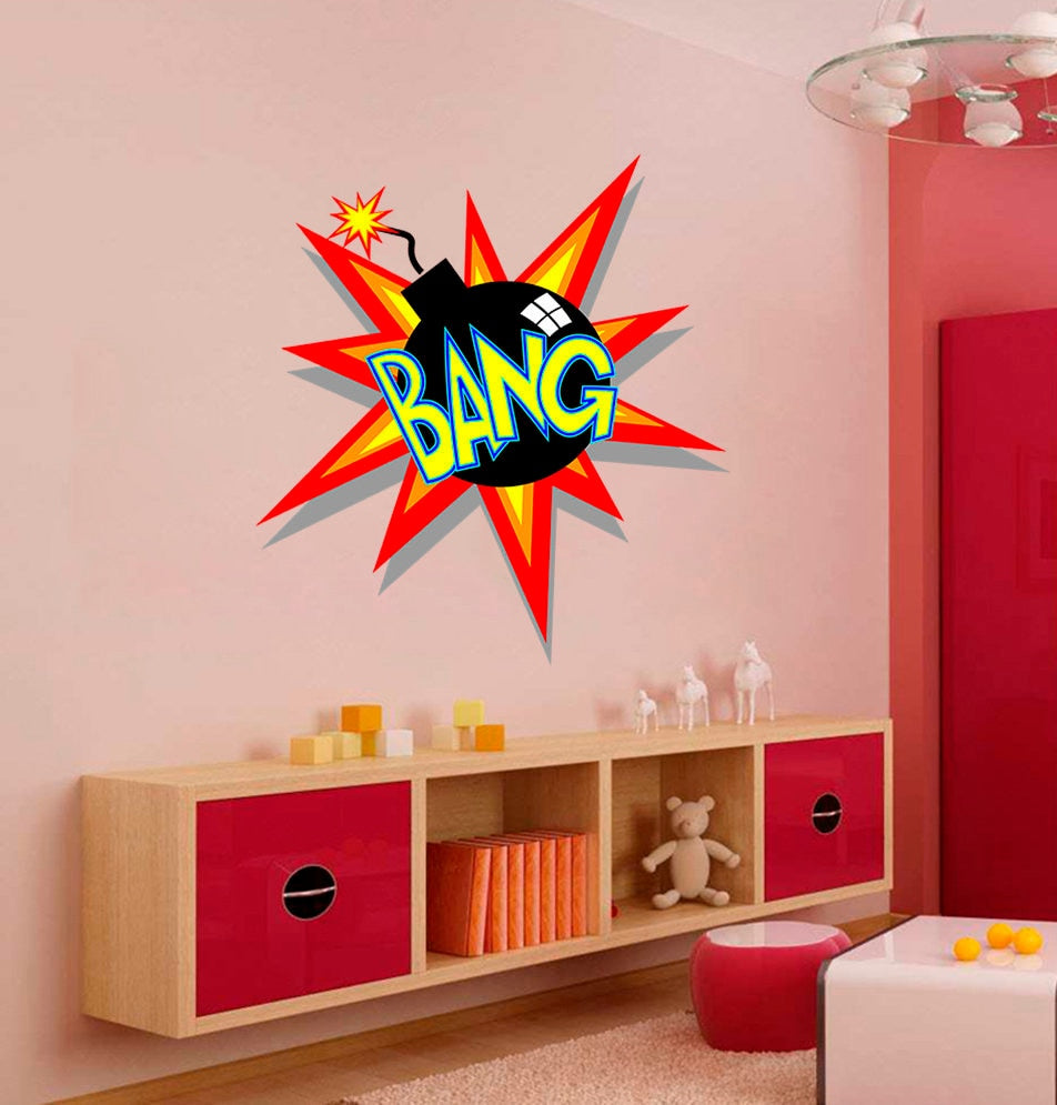 Bomb Bang Decal, Bomb Bang sticker, Bomb Bang wall decor