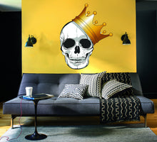 Load image into Gallery viewer, King Skull Decal, King Skull Sticker, King Skull Wall Decor