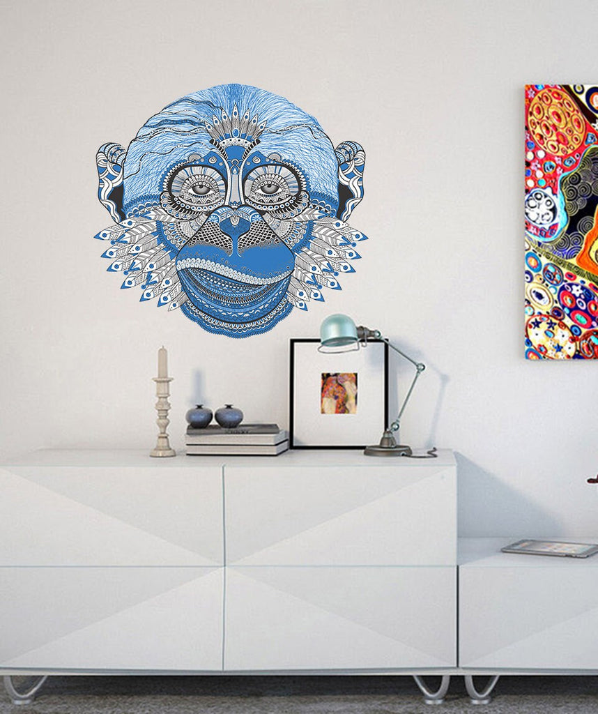 Boho Monkey Wall Decal, Boho Monkey Wall sticker, Boho Monkey wall decor