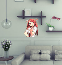 Load image into Gallery viewer, Anime Schoolgirl Wall Decal, Anime Schoolgirl Wall sticker, Anime Schoolgirl wall decor