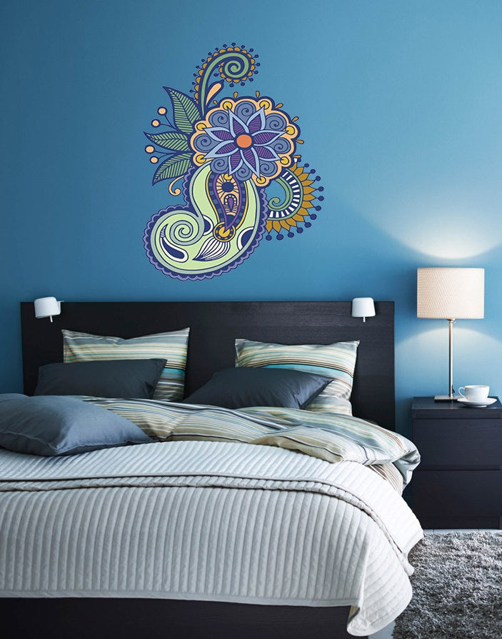 Boho Flowers Decal, Boho Flowers sticker, Boho Flowers wall decor