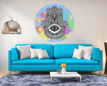 Load image into Gallery viewer, Hamsa Eye Wall Decal, Hamsa Eye Wall sticker, Hamsa Eye wall decor