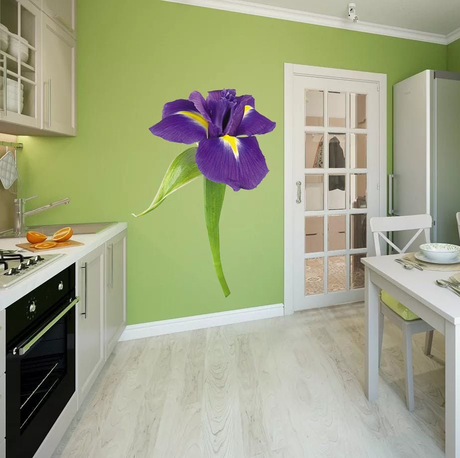 Purple Orchid Wall Decal, Purple Orchid Wall sticker, Purple Orchid wall decor