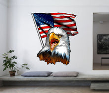 Load image into Gallery viewer, Bold Eagle Decal, US Flag Sticker, Bold Eagle US Flag Wall Decor