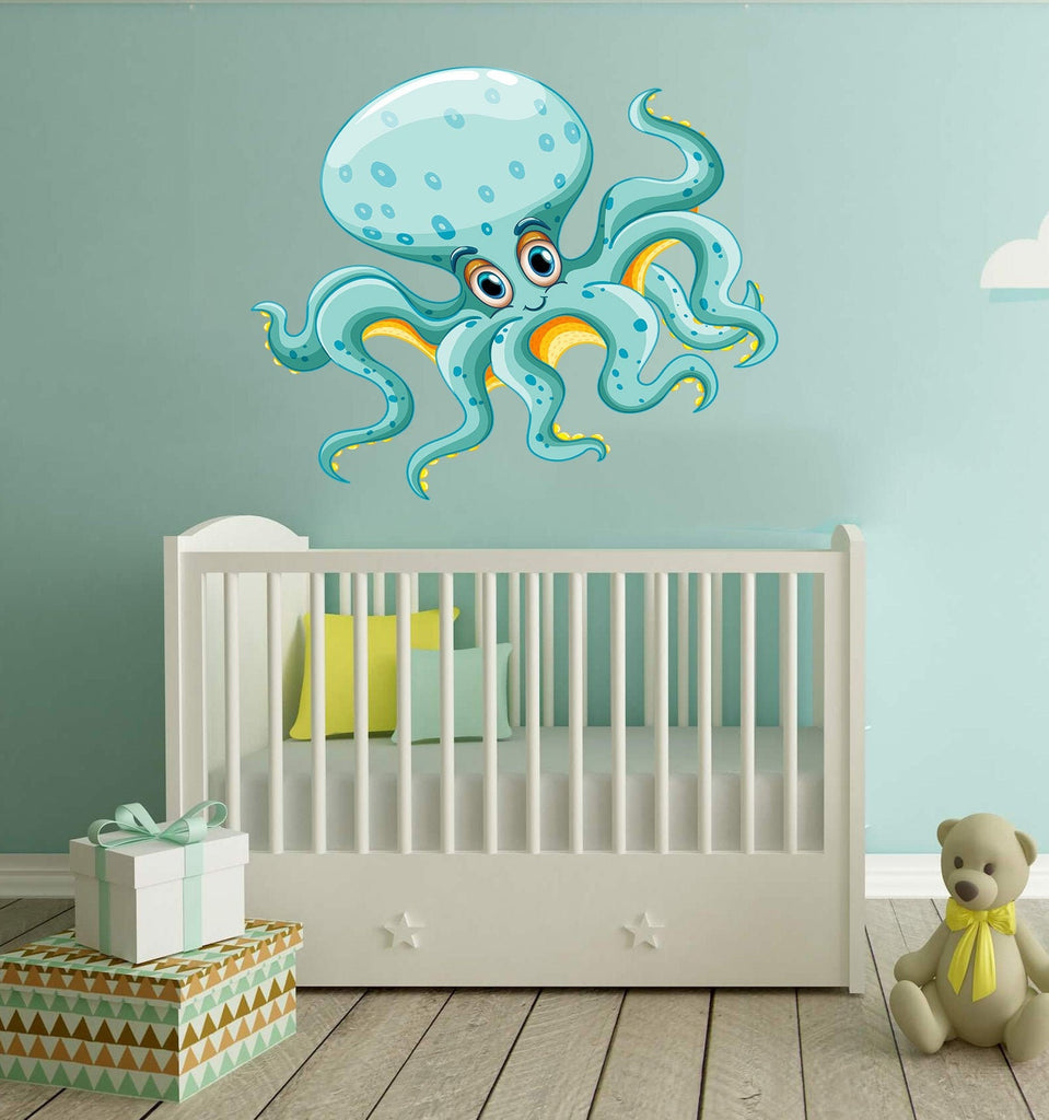 Cute Octopus Decal, Cute Octopus Sticker, Cute Octopus Wall Decor