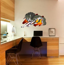 Load image into Gallery viewer, Anime Wolf Decal, Anime Wolf Sticker, Anime Wolf Wall Decor