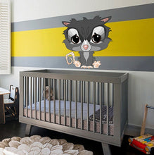 Load image into Gallery viewer, Baby Opossum Decal, Cute Bat Monster Sticker, Cute Bat Monster Wall Decor
