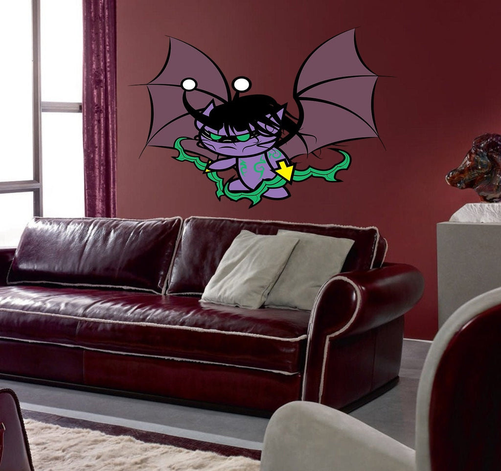 Cute Bat Monster Decal, Cute Bat Monster Sticker, Cute Bat Monster Wall Decor