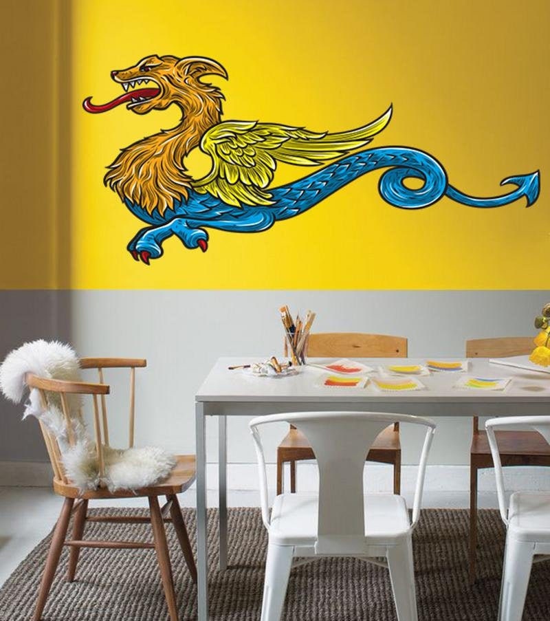 Fantasy Dragon Sticker, Fantasy Dragon Wall Decal, Fantasy Dragon Wall Decor