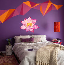 Load image into Gallery viewer, Lotus Wall Decal, Lotus Wall sticker, Lotus wall decor