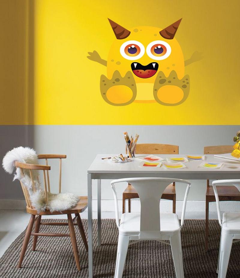 Funny Monster Wall Decal, Funny Monster Wall sticker, Funny Monster wall decor