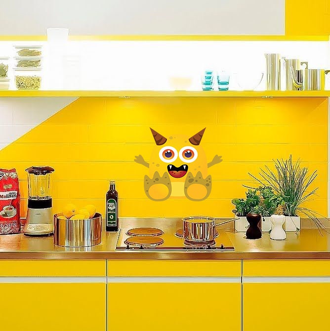 Funny Monster Wall Decal, Funny Monster Wall sticker, Funny Monster wall decor