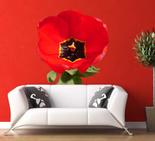 Load image into Gallery viewer, Poppy Flower Wall Decal, Poppy Flower Wall sticker, Poppy Flower wall decor, Poppy Flower Wall Art