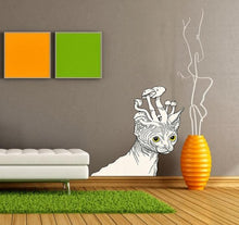 Load image into Gallery viewer, Psychedelic Sphinx cat Wall Decal, Psychedelic Sphinx cat Wall sticker, Psychedelic Sphinx cat wall decor, Sphinx cat Wall Art