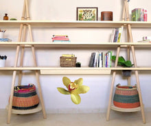 Load image into Gallery viewer, Yellow Orchid Wall Decal, Yellow Orchid Wall sticker, Yellow Orchid wall decor