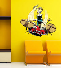 Load image into Gallery viewer, Rocker Girl Decal, Rocker Girl Sticker, Rock'n'Roll Decor