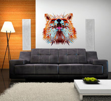 Load image into Gallery viewer, Polygonal Fox Wall Decal, Polygonal Fox Wall sticker, Polygonal Fox wall decor