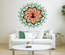 Load image into Gallery viewer, Yoga Mandala Wall Decal, Yoga Mandala Wall Sticker, Mandala Decor