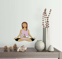 Load image into Gallery viewer, Pregnancy Meditation Wall Decal, Pregnancy Decoration, Nursing Decor