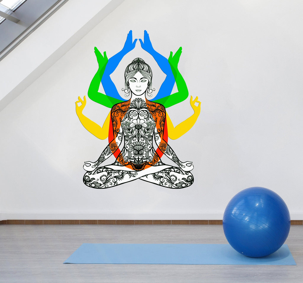 Lakshmi Goddess Wall Decal, Lakshmi Goddess Wall sticker, Lakshmi Goddess wall decor