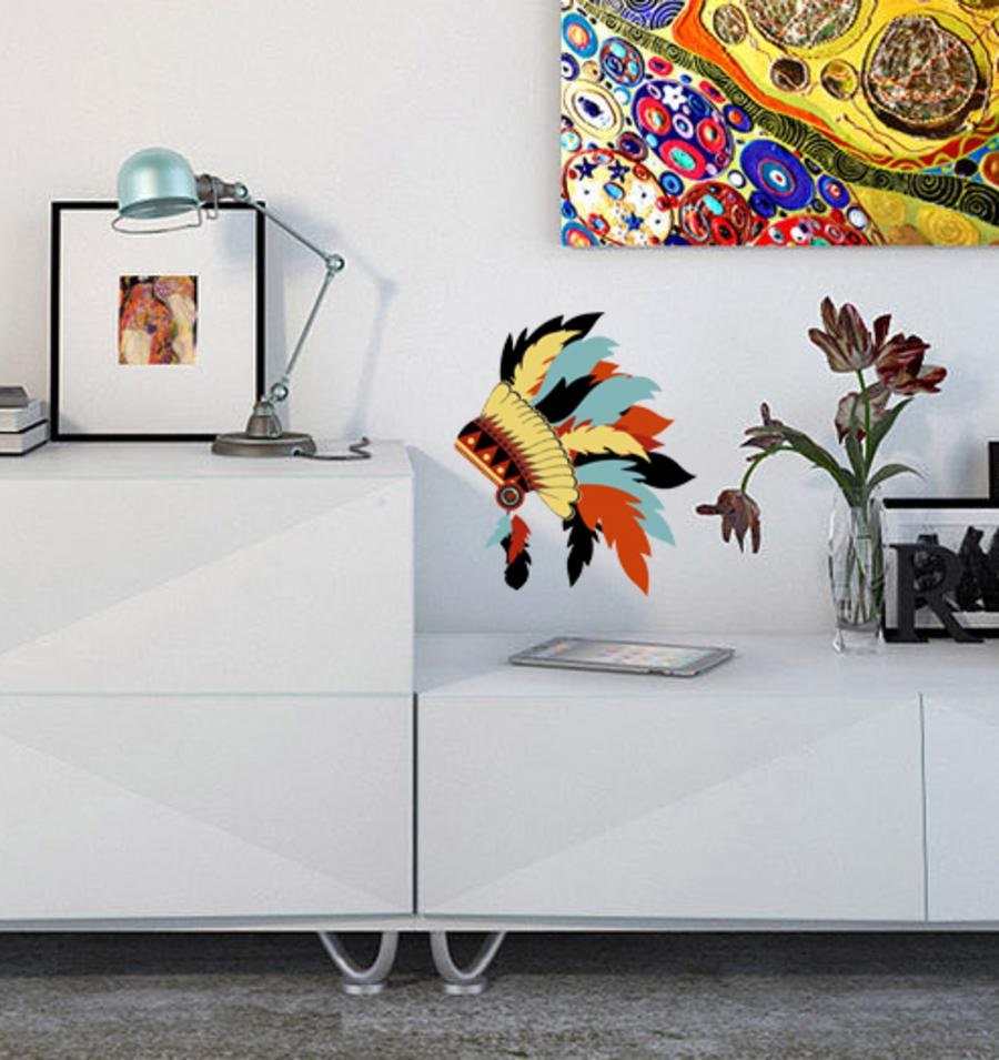 Indian Feathers Wall Decal, Feathers wall Sticker