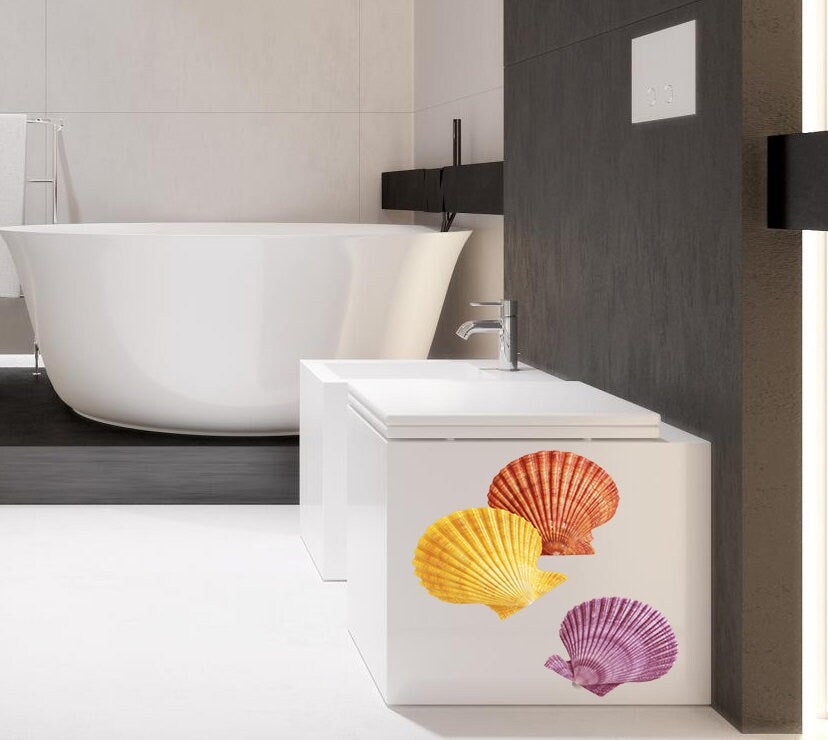 Sea Shells Decal, Sea Shells Sticker, Sea Shells Bathroom Decor
