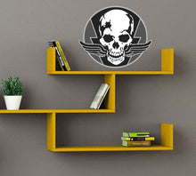 Load image into Gallery viewer, Skull and Wings Wall Decal, Skull and Wings Wall sticker, Skull and Wings wall decor