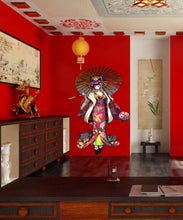 Load image into Gallery viewer, Geisha Wall Decor, Geisha Wall Sticker, Geisha Wall Decal, Geisha Wall Art