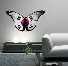 Load image into Gallery viewer, Japanese Flag Butterfly Decal, Japanese Flag Butterfly Sticker, Japanese Flag Butterfly Decor