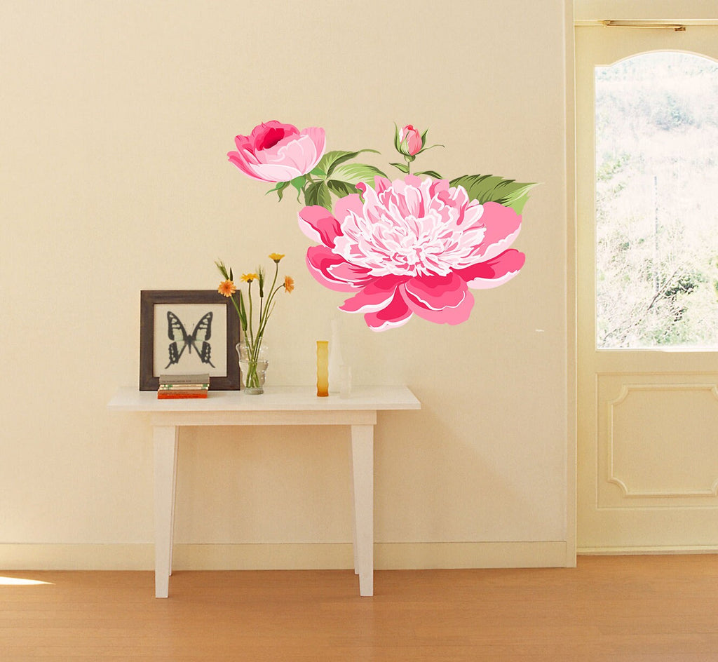 Peony flowers Sticker, Peony flowers Decal, Peony flowers Wall Decor