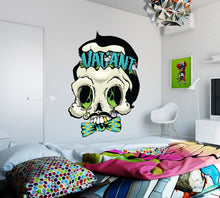 Load image into Gallery viewer, Brain Vacant Skull Decal, Brain Vacant Skull Sticker, Brain Vacant Skull Wall Decor