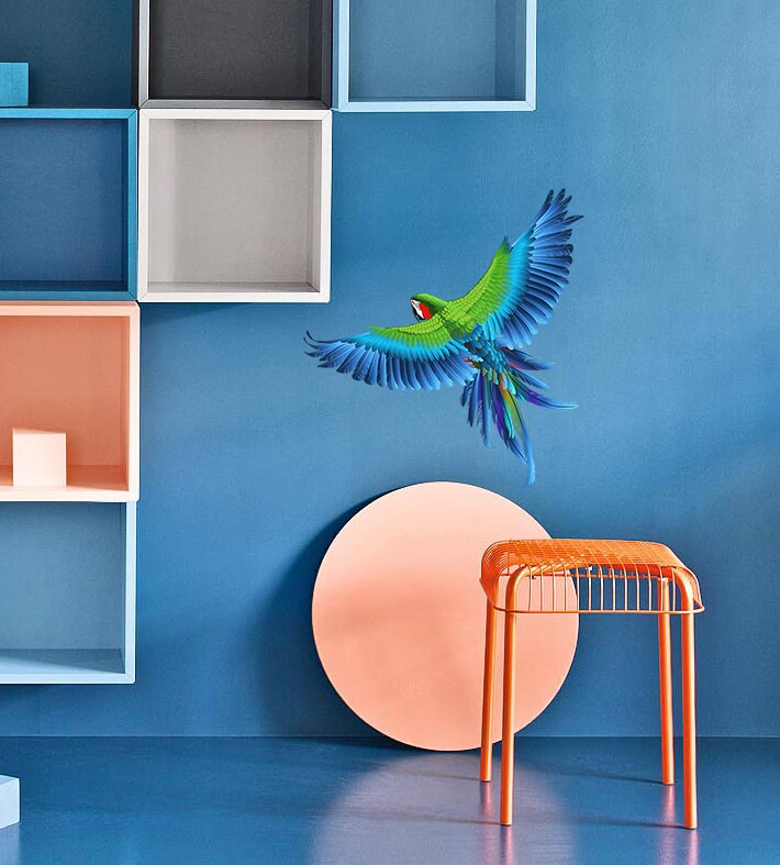 Parrot Sticker, Parrot Decal, Parrot Wall Art, Parrot Wall Decor