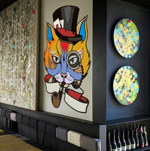 Load image into Gallery viewer, Cat Poker Face Decal, Cat Poker Face Sticker, Cat Poker Face Wall Decor