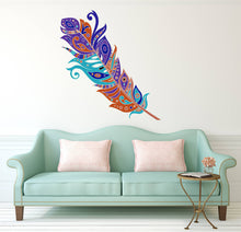 Load image into Gallery viewer, Beautiful Feather Wall Decal, Beautiful Feather Wall sticker, Beautiful Feather wall decor, Beautiful Feather Wall Art