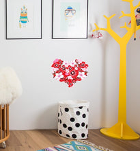 Load image into Gallery viewer, Flowered Heart Sticker, Flowered Heart Sticker, Flowered Heart Wall Decor
