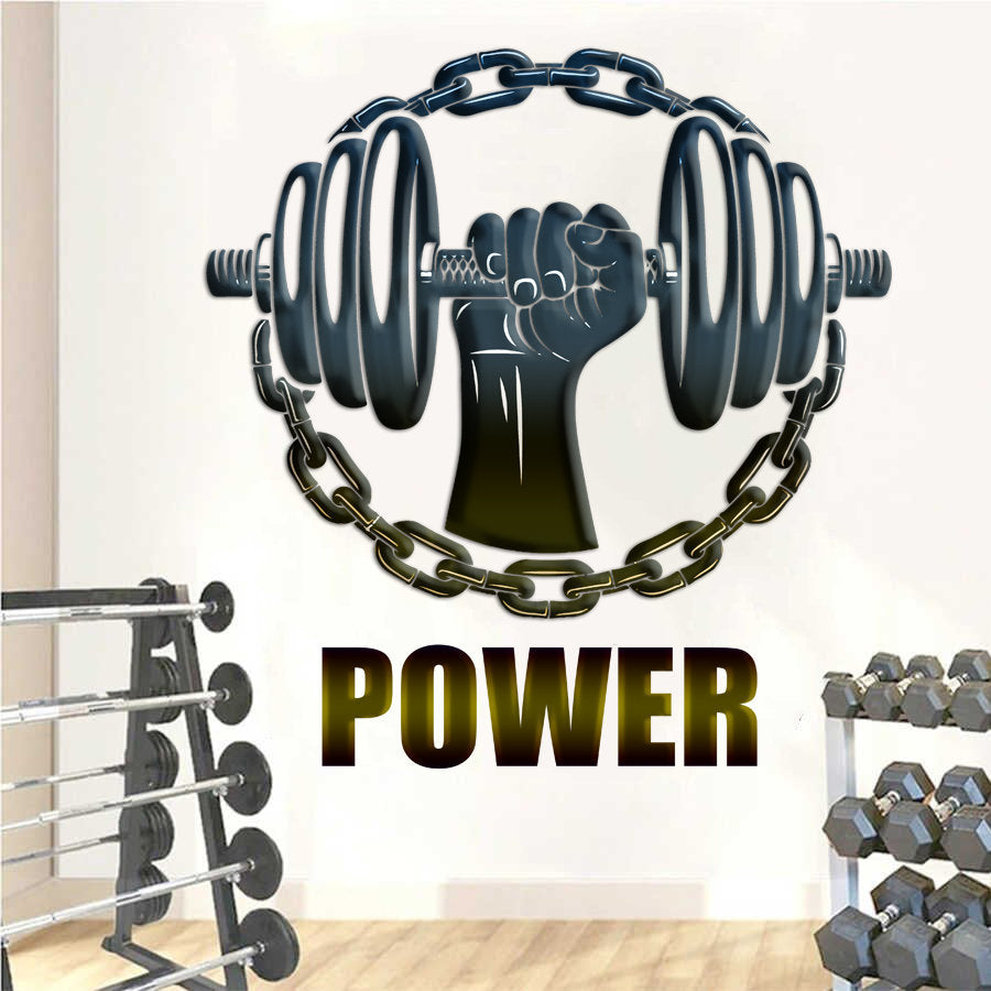 Dumbbell Gym Wall Decal, Dumbbell Gym Wall sticker, Dumbbell Gym wall decor