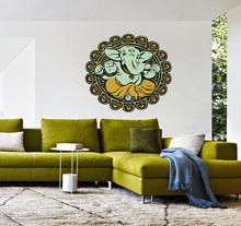 Load image into Gallery viewer, Ganesha Mandala Decal, Ganesha Mandala Sticker, Ganesha Mandala Wall Decor