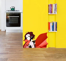 Load image into Gallery viewer, Beautiful Japanese Girl Wall Decal, Beautiful Japanese Girl Wall sticker, Beautiful Japanese Girl wall decor